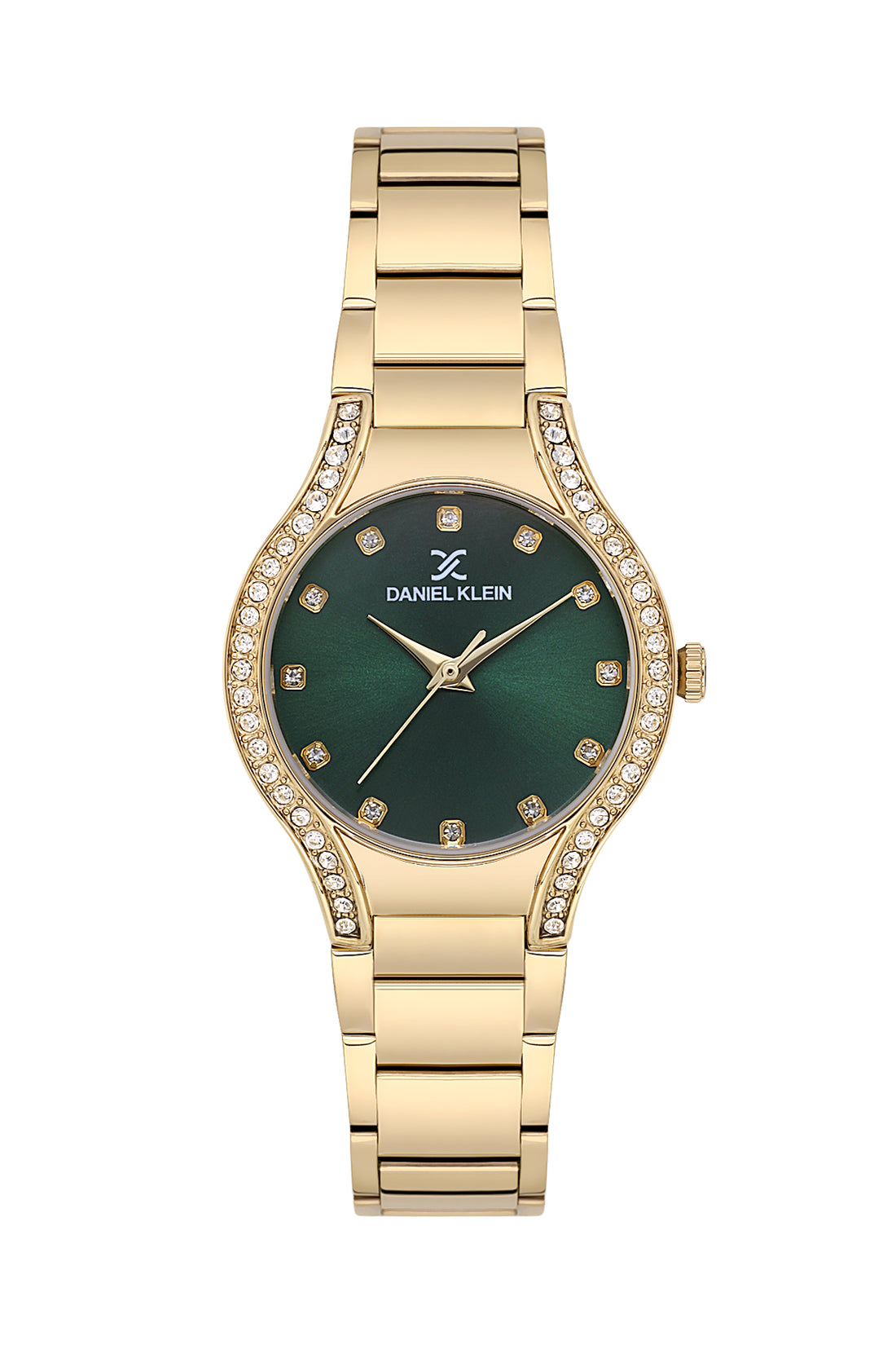 Green Premium Women Watch with Metallic Strap
