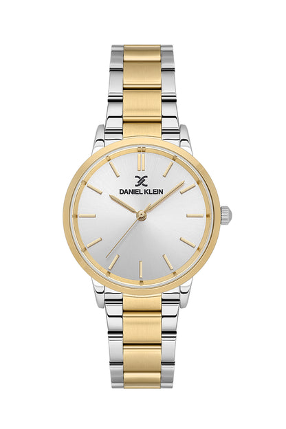 Silver Premium Women Watch with Metallic Strap