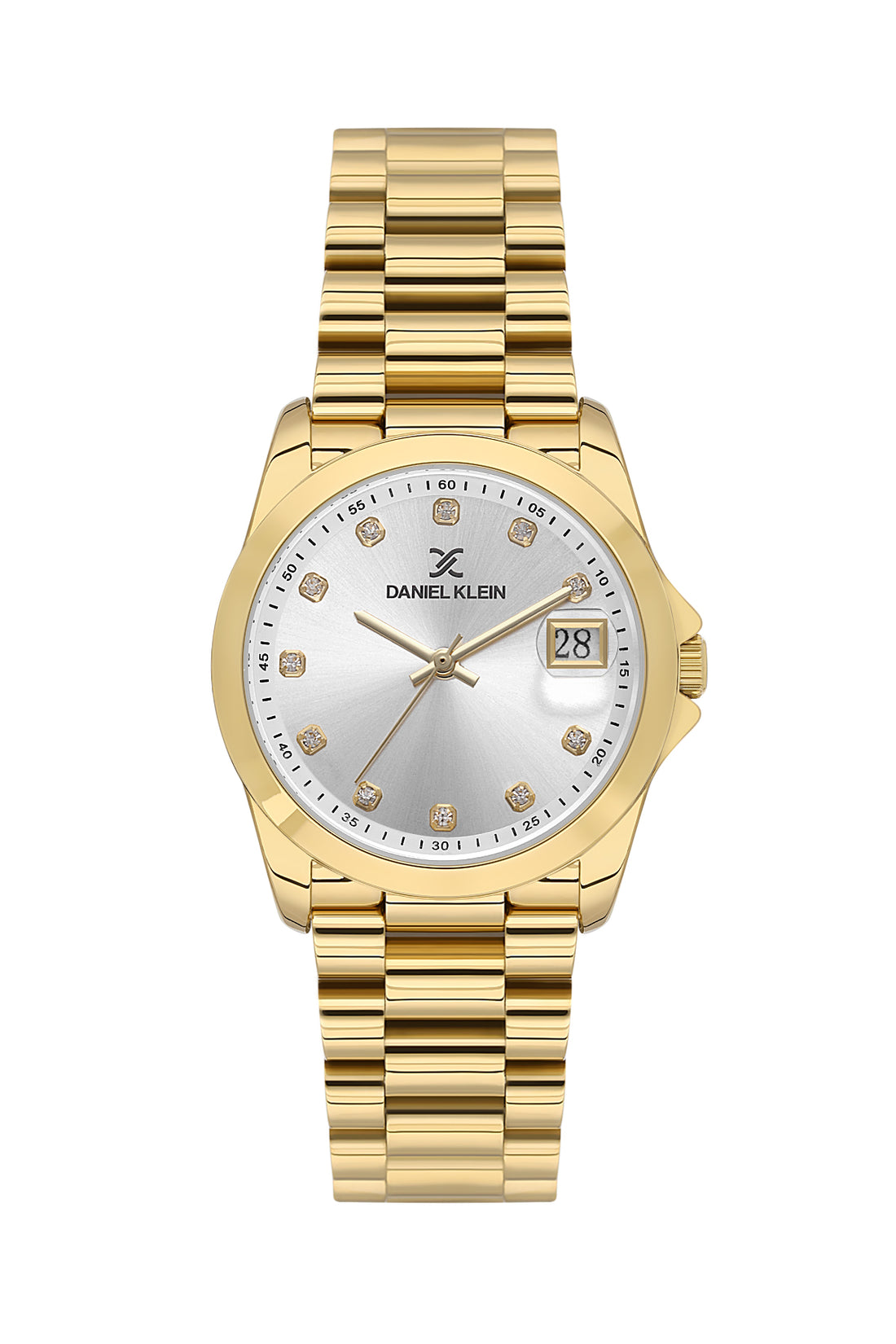 Silver Premium Women Watch with Metallic Strap