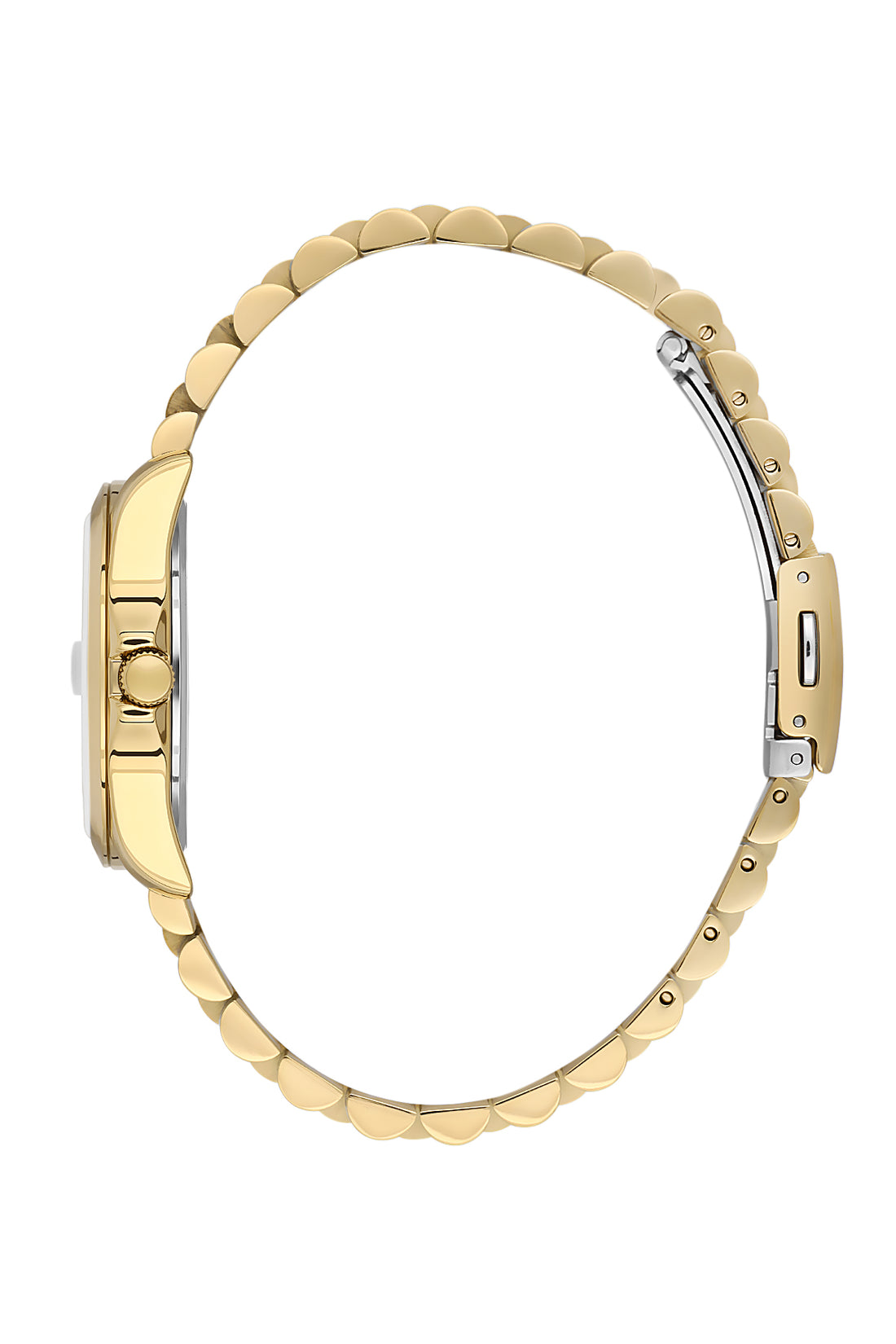 Silver Premium Women Watch with Metallic Strap