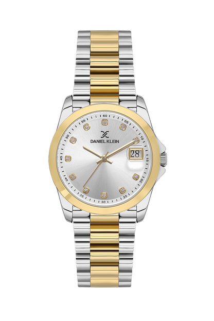 Silver Premium Women Watch with Metallic Strap