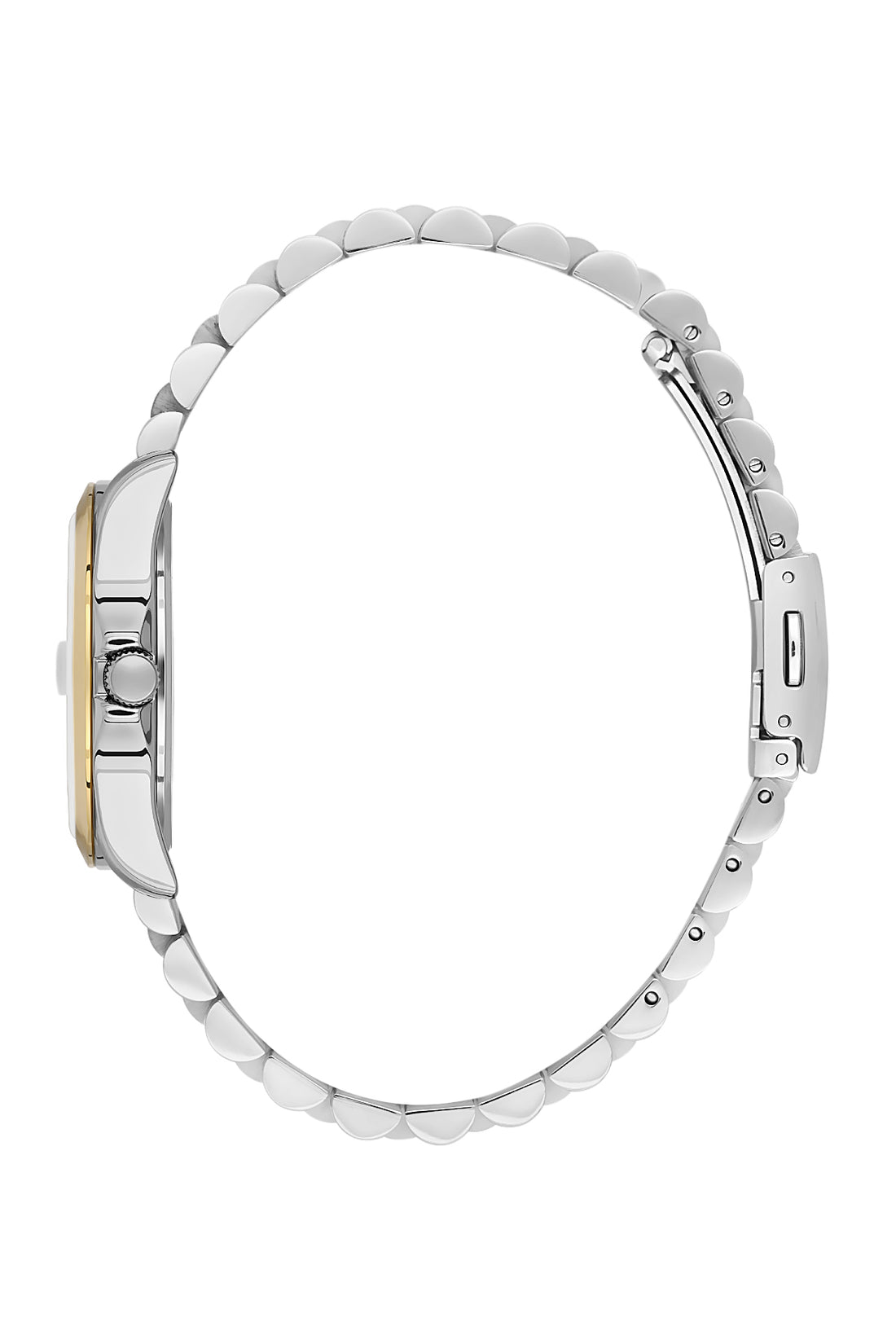 Silver Premium Women Watch with Metallic Strap