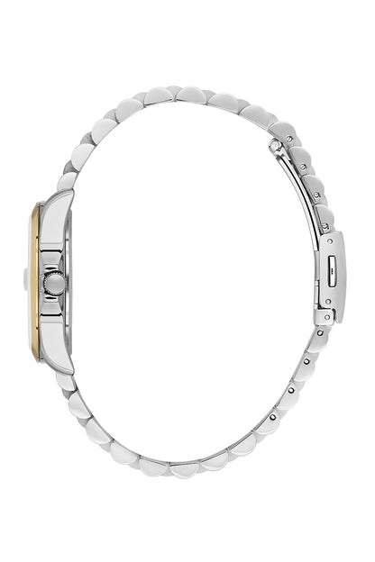 Silver Premium Women Watch with Metallic Strap