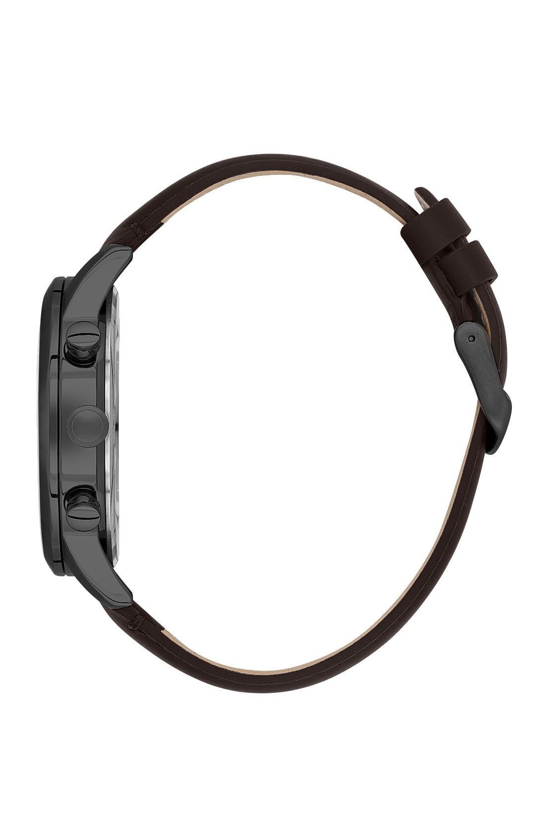 Black Exclusive Men Watch with Leather Strap