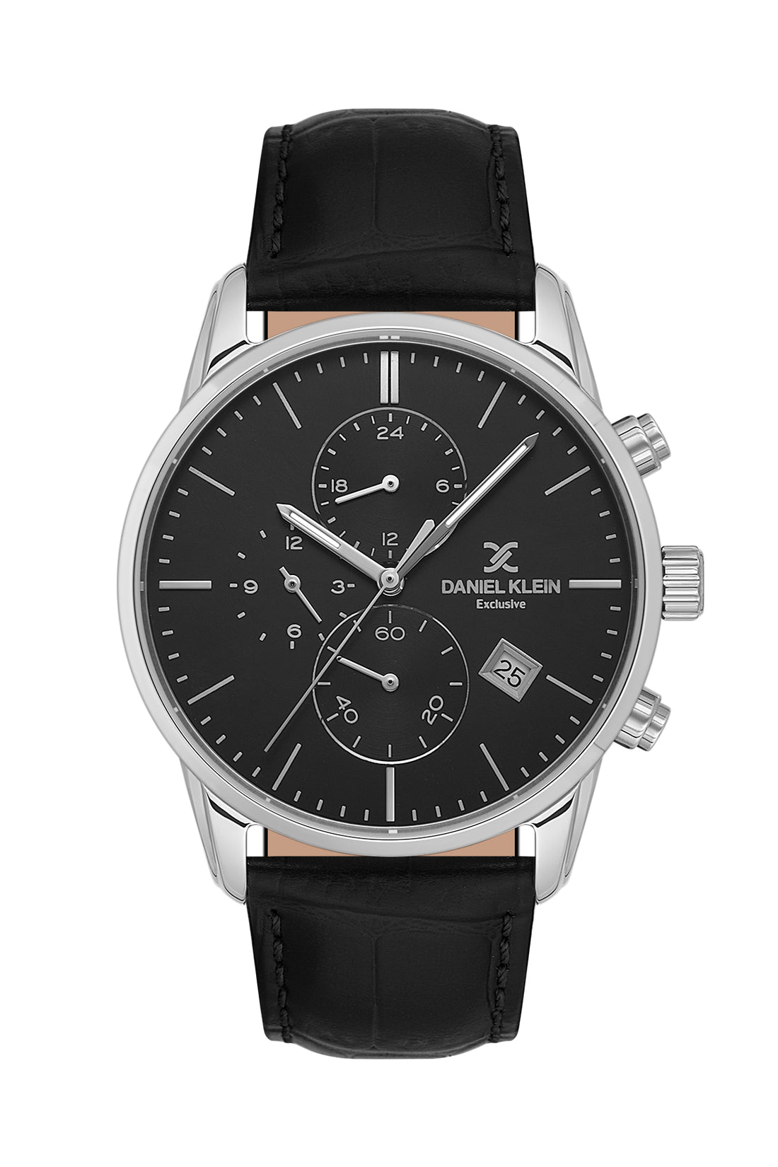 Black Exclusive Men Watch with Leather Strap