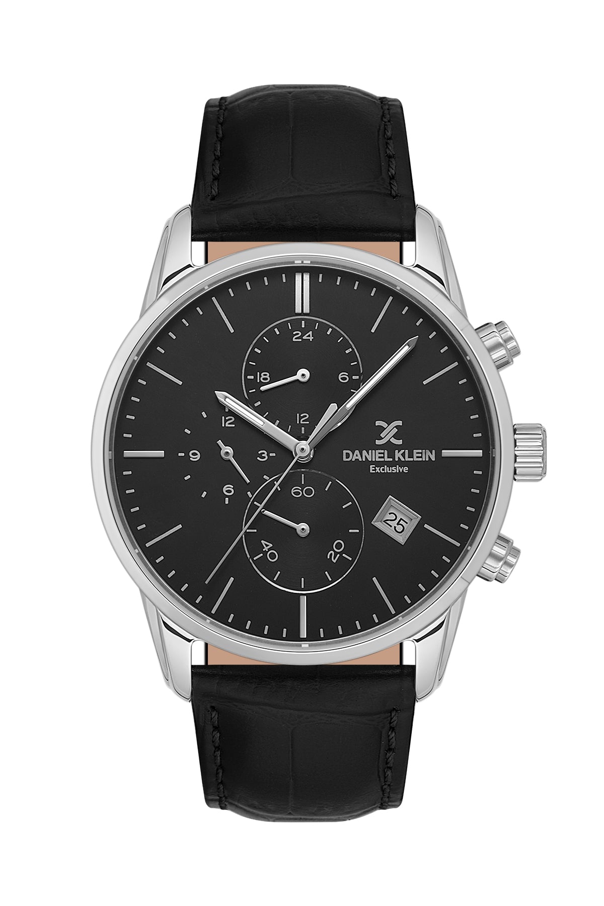 Black Exclusive Men Watch with Leather Strap