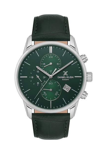 Green Exclusive Men Watch with Leather Strap