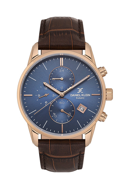 Blue Exclusive Men Watch with Leather Strap