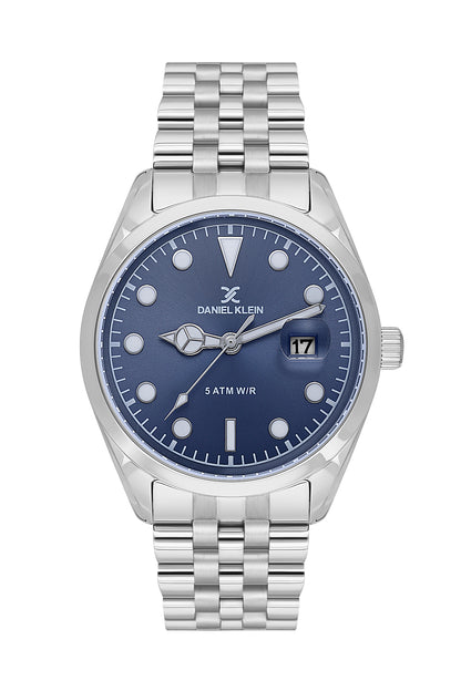 Blue Premium Men Watch with Metallic Strap