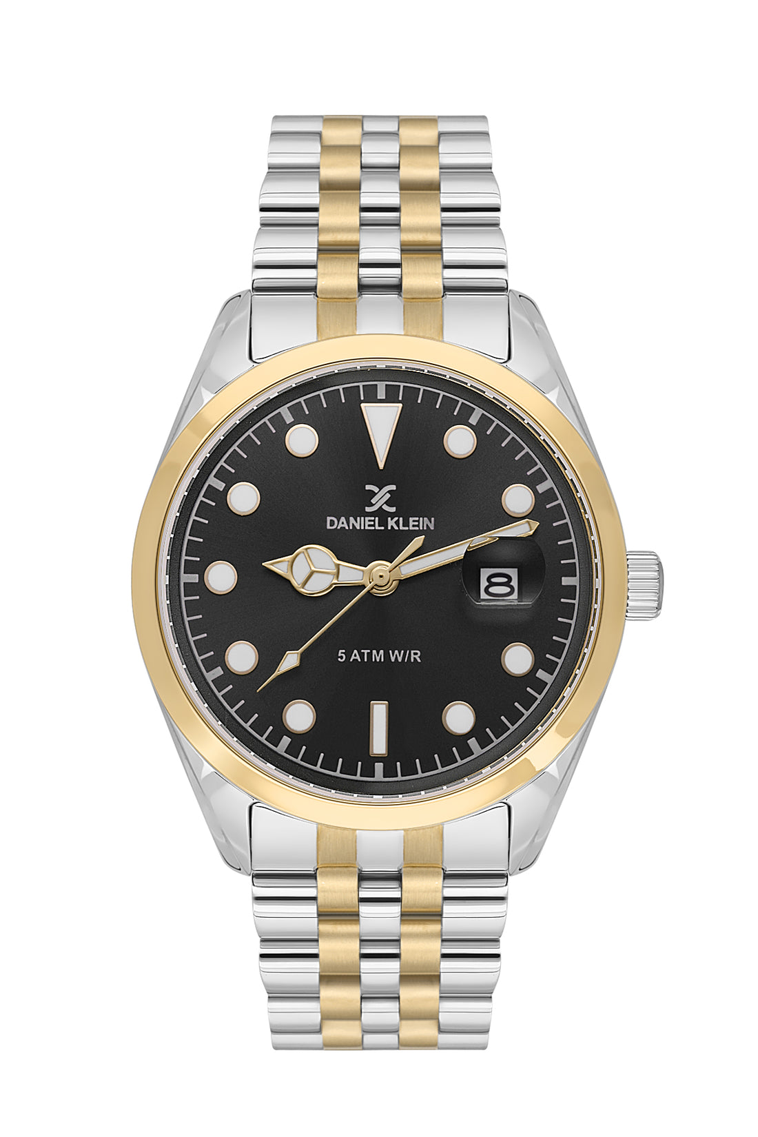 Black Premium Men Watch with Metallic Strap