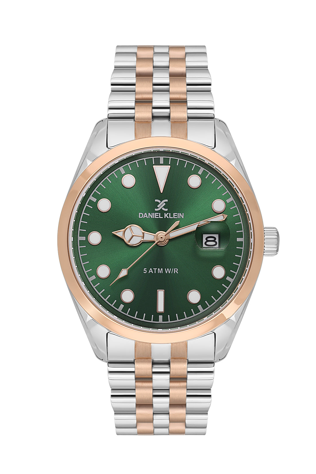 Green Premium Men Watch with Metallic Strap