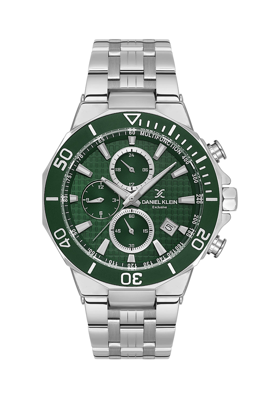 Green Exclusive Men Watch with Metallic Strap
