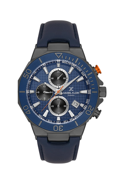 Blue Exclusive Men Watch with Leather Strap
