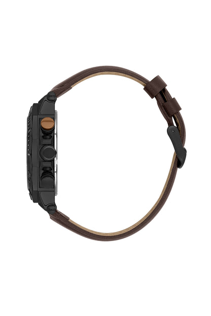 Brown Exclusive Men Watch with Leather Strap
