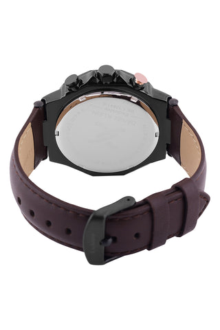 Brown Exclusive Men Watch with Leather Strap