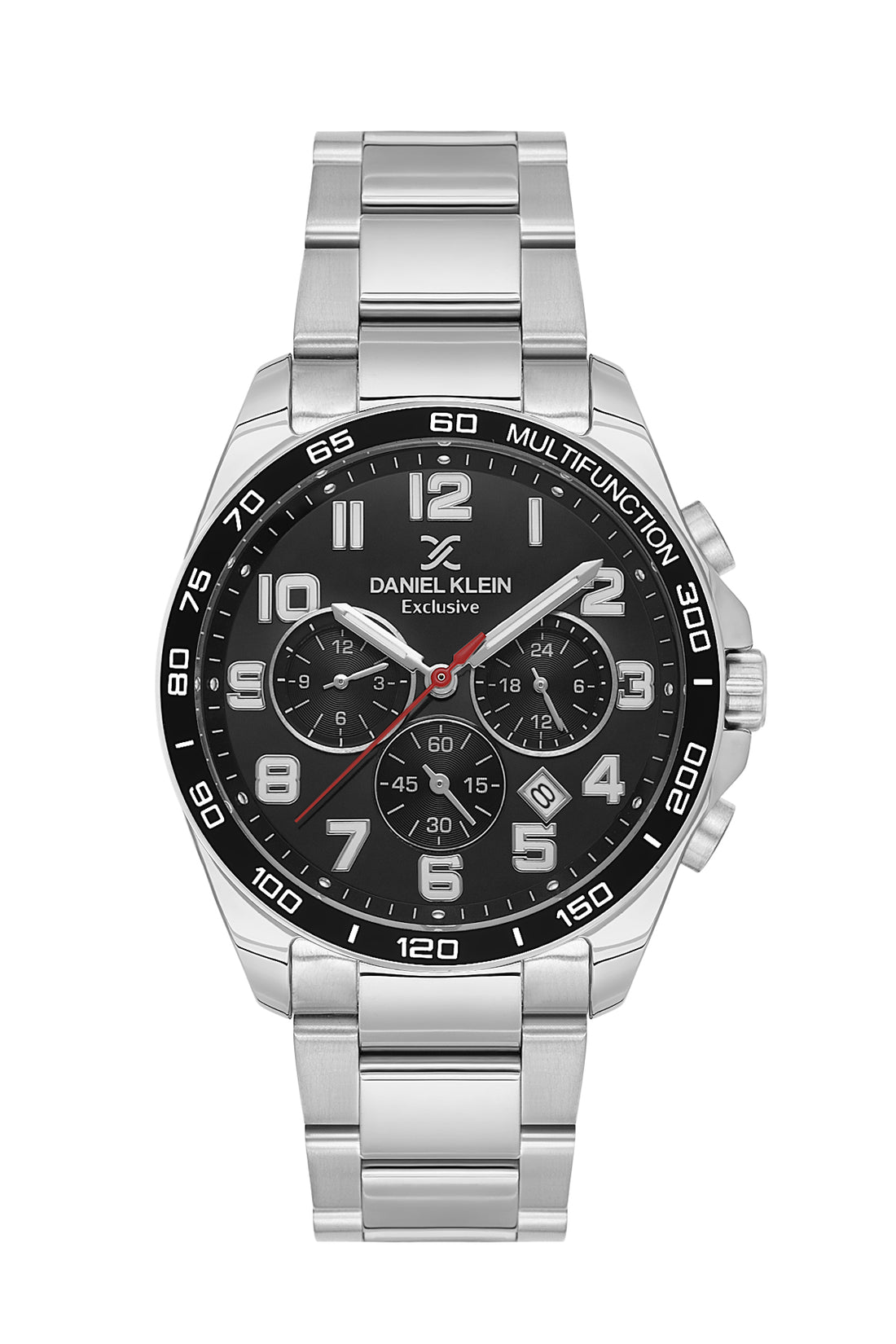 Black Exclusive Men Watch with Metallic Strap