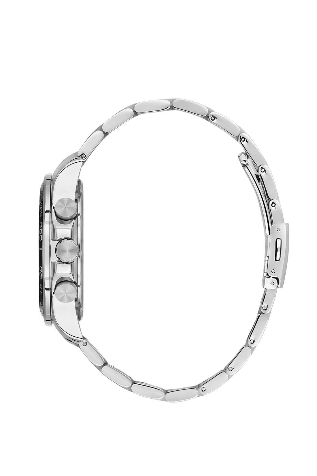 Black Exclusive Men Watch with Metallic Strap