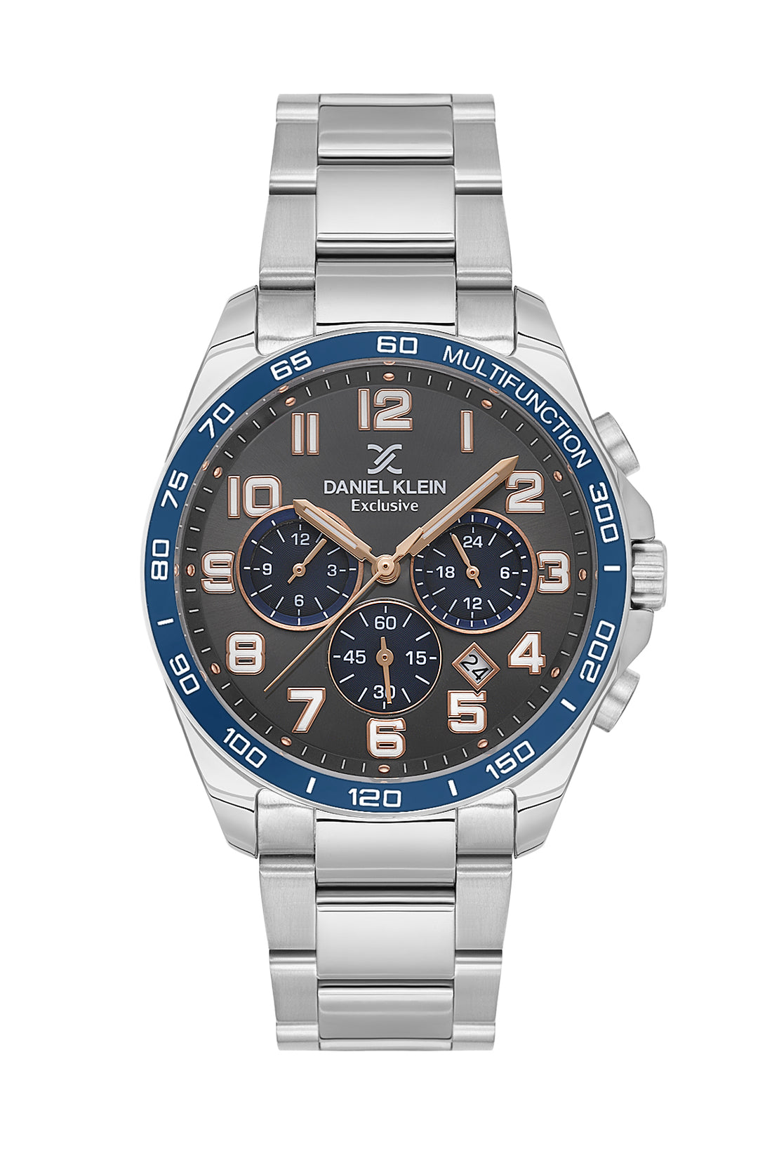Grey Exclusive Men Watch with Metallic Strap