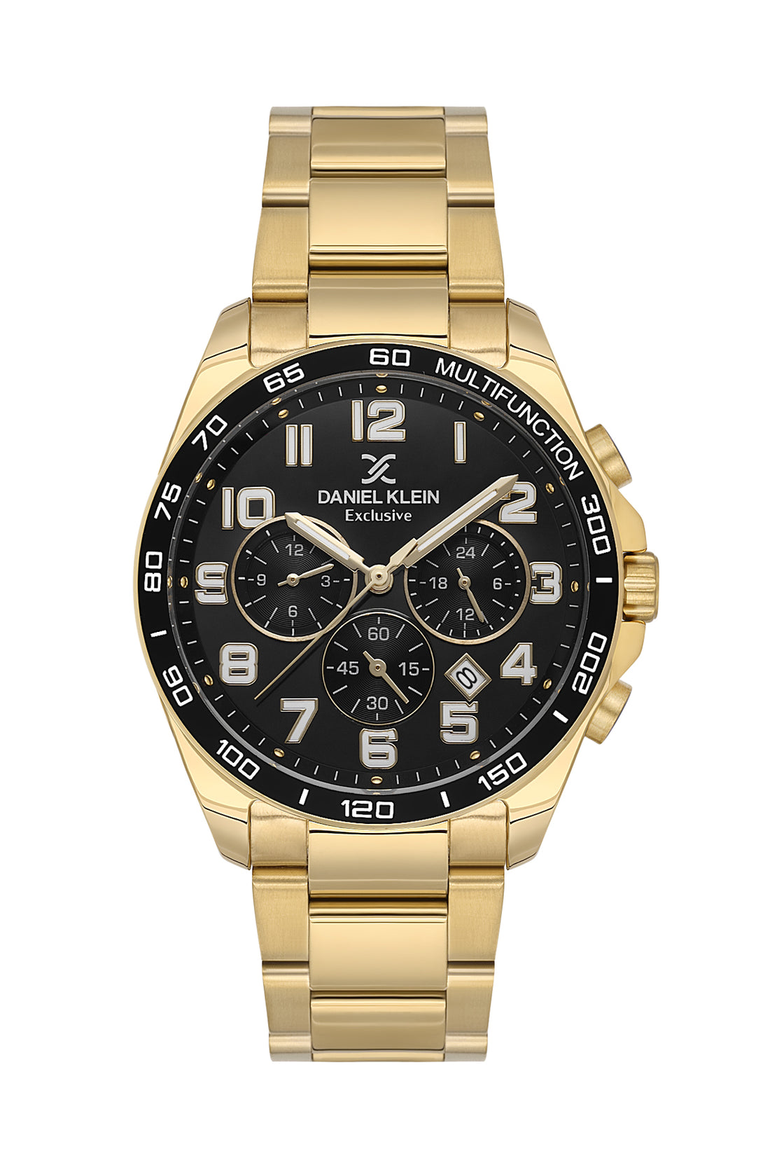 Black Exclusive Men Watch with Metallic Strap
