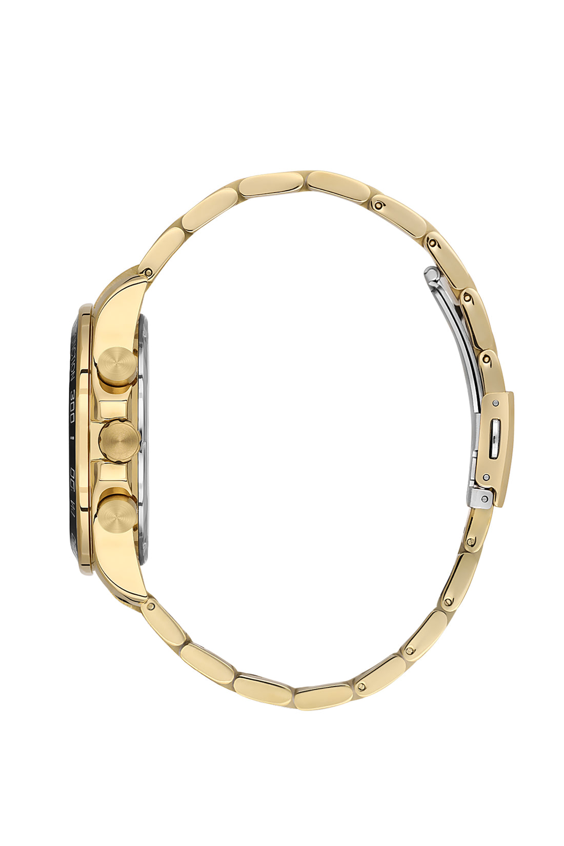Black Exclusive Men Watch with Metallic Strap