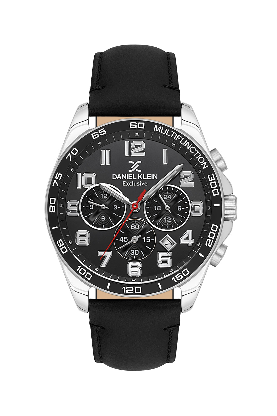 Black Exclusive Men Watch with Leather Strap