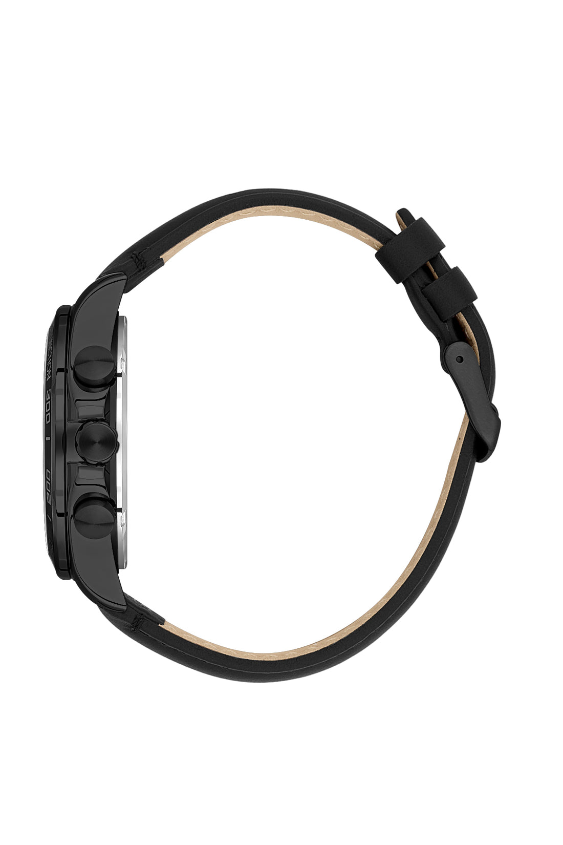 Black Exclusive Men Watch with Leather Strap