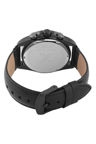 Black Exclusive Men Watch with Leather Strap