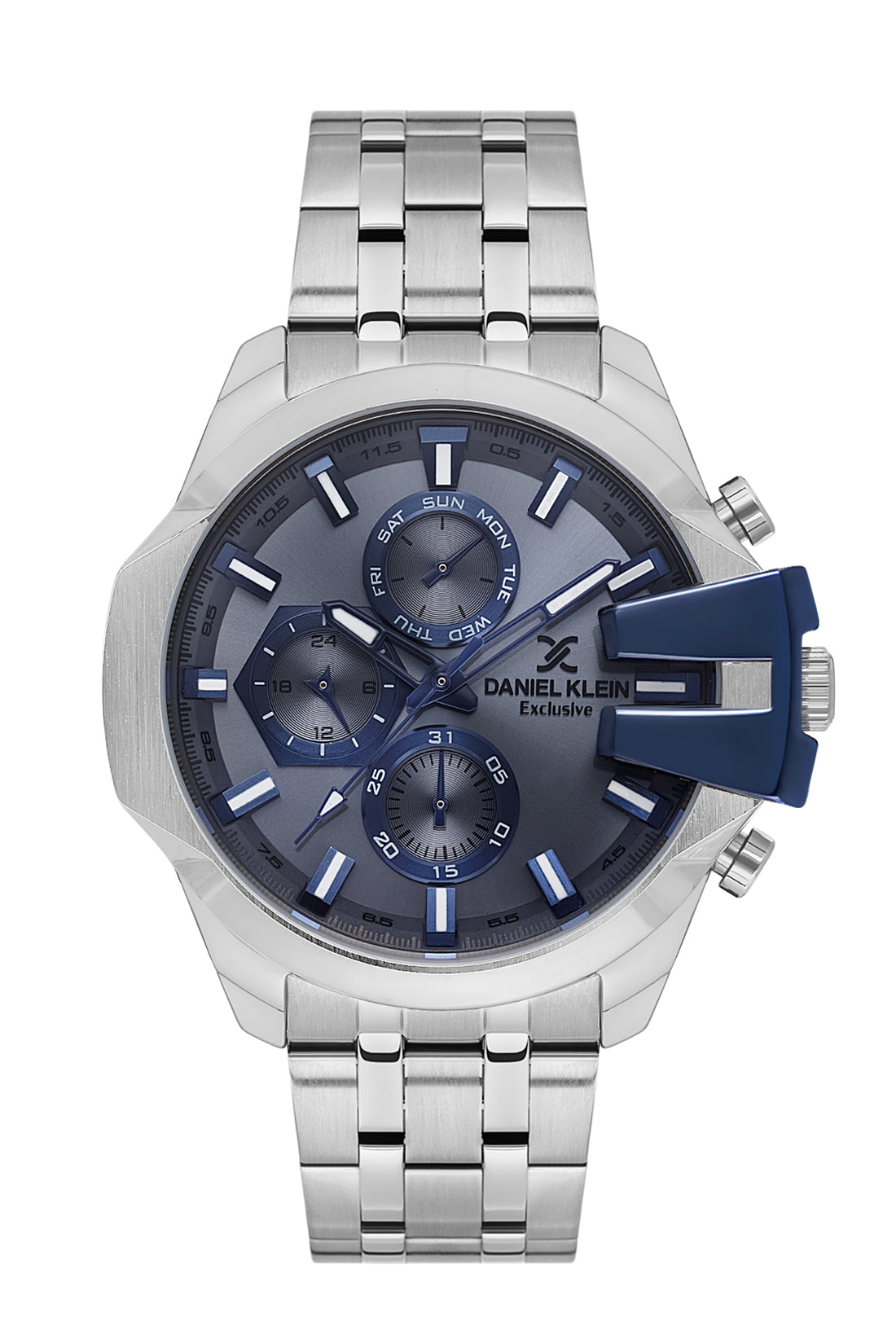 Blue Exclusive Men Watch with Metallic Strap
