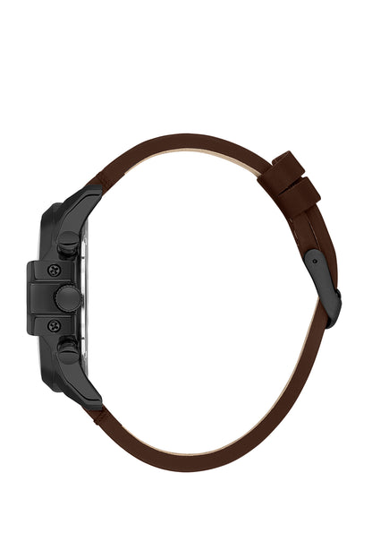 Grey Exclusive Men Watch with Leather Strap