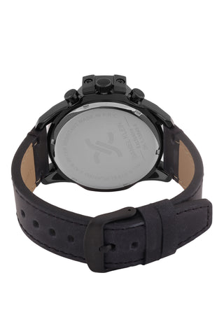 Black Exclusive Men Watch with Leather Strap