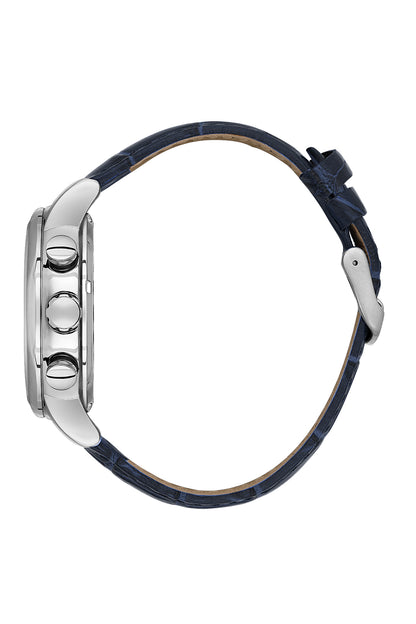 Black Skeleton Men Watch with Leather Strap