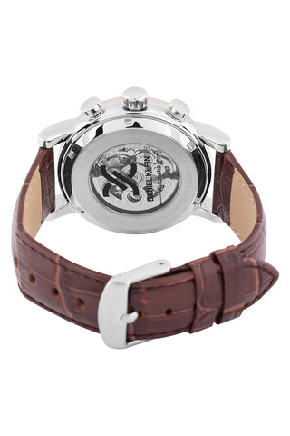 Green Skeleton Men Watch with Leather Strap