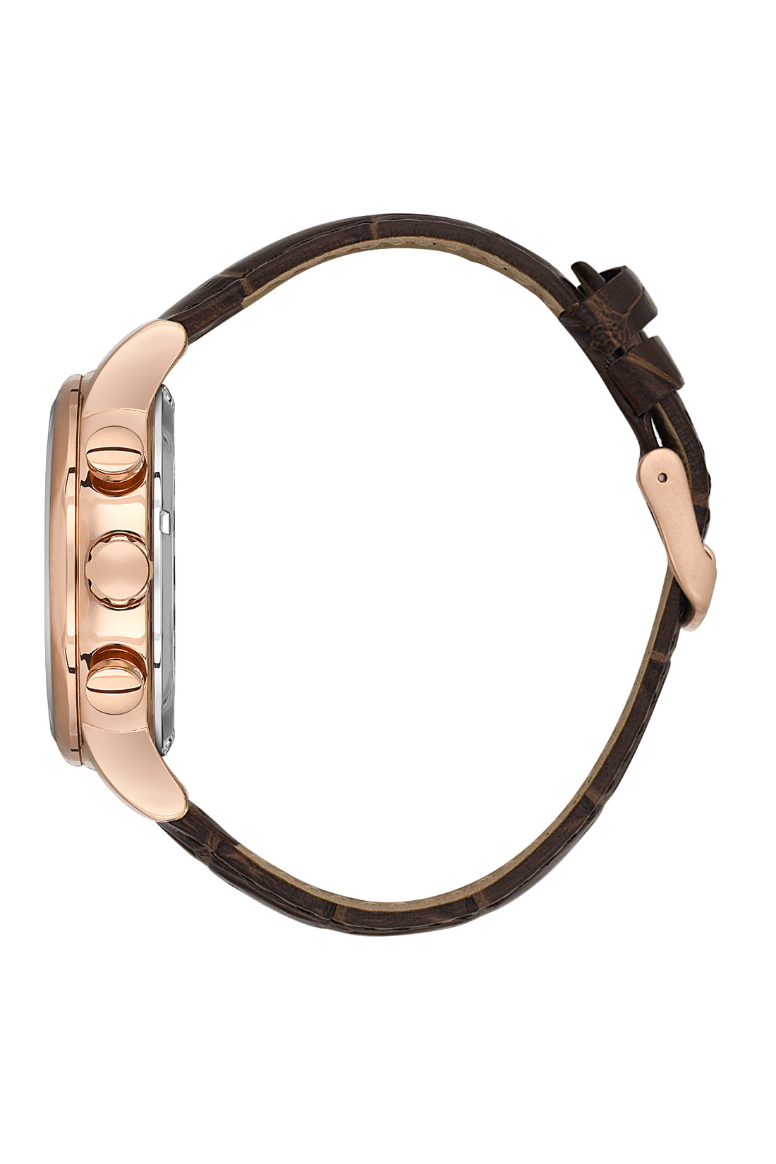 Brown Skeleton Men Watch with Leather Strap