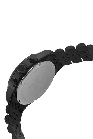 Black Exclusive Men Watch with Metallic Strap