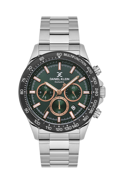 Green Exclusive Men Watch with Metallic Strap