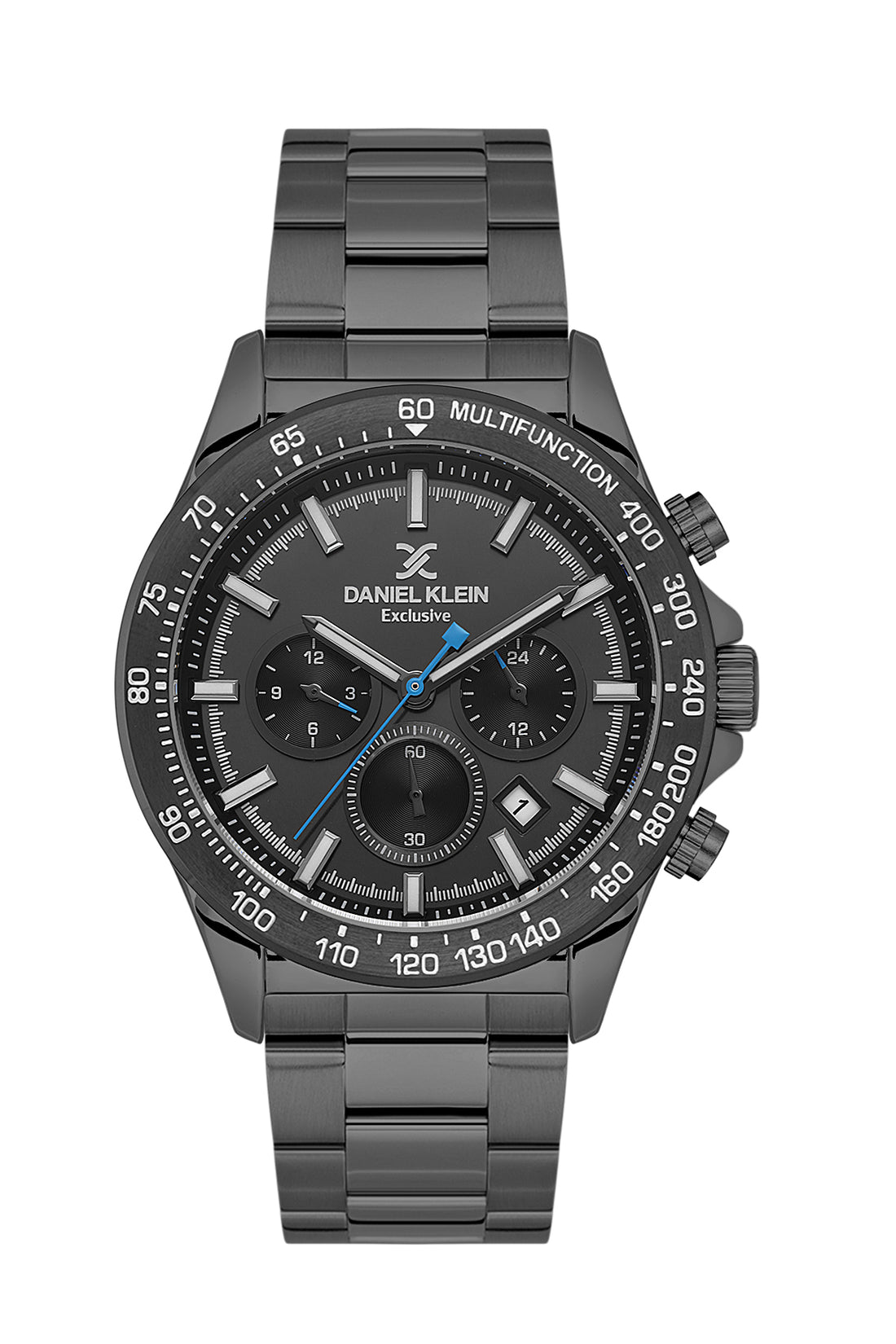 Black Exclusive Men Watch with Metallic Strap
