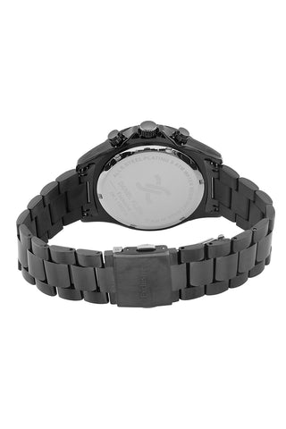 Black Exclusive Men Watch with Metallic Strap