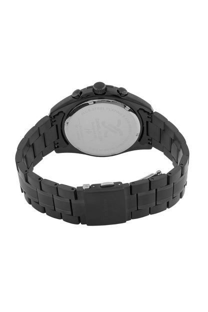 Black Exclusive Men Watch with Metallic Strap