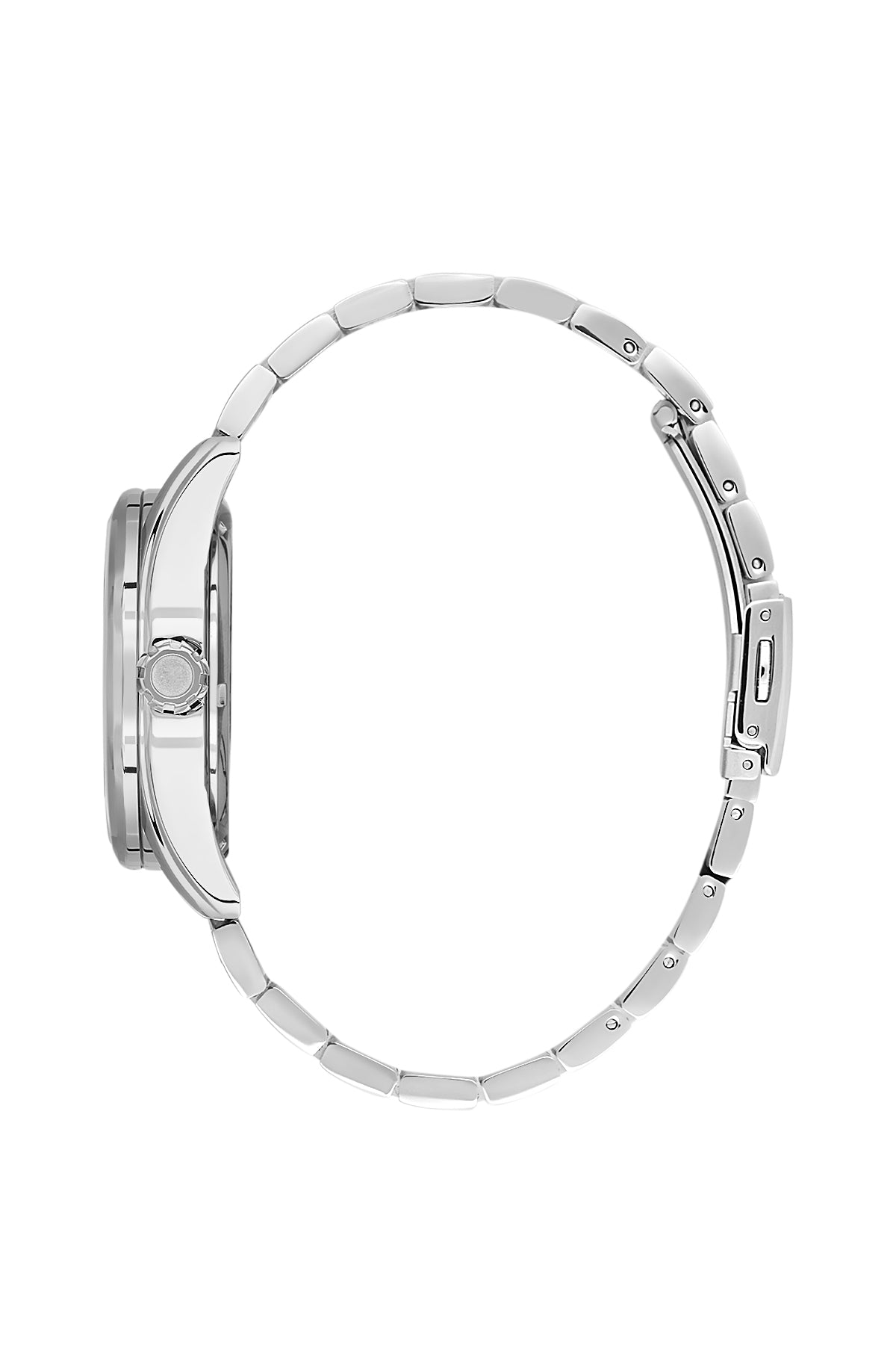 Silver Skeleton Men Watch with Metallic Strap