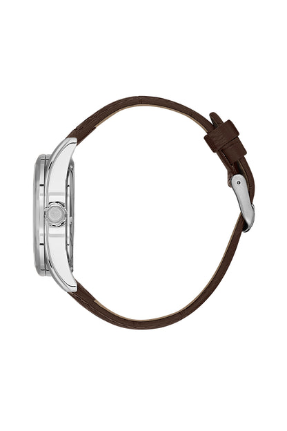 Blue Skeleton Men Watch with Leather Strap