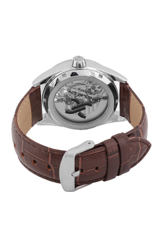 Blue Skeleton Men Watch with Leather Strap