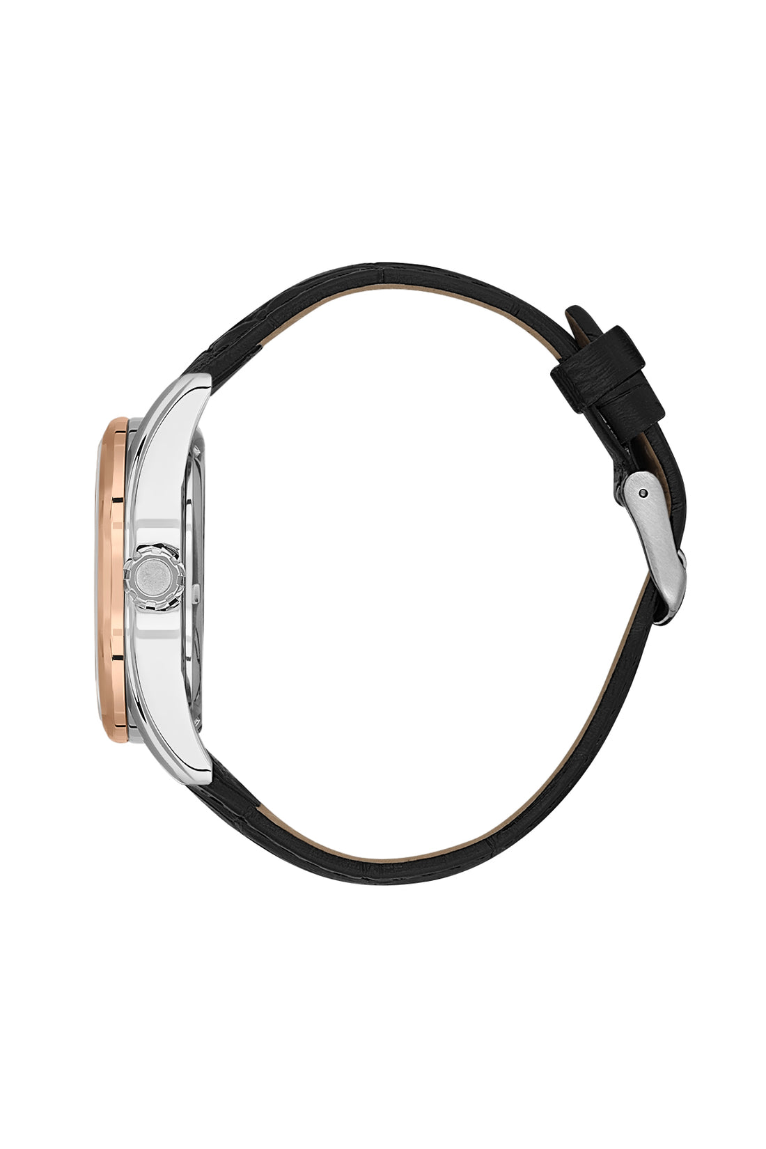 Black Skeleton Men Watch with Leather Strap