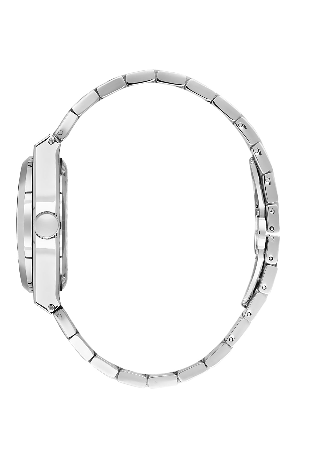 Black Skeleton Men Watch with Metallic Strap