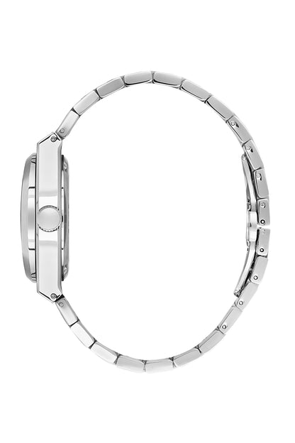 Brown Skeleton Men Watch with Metallic Strap