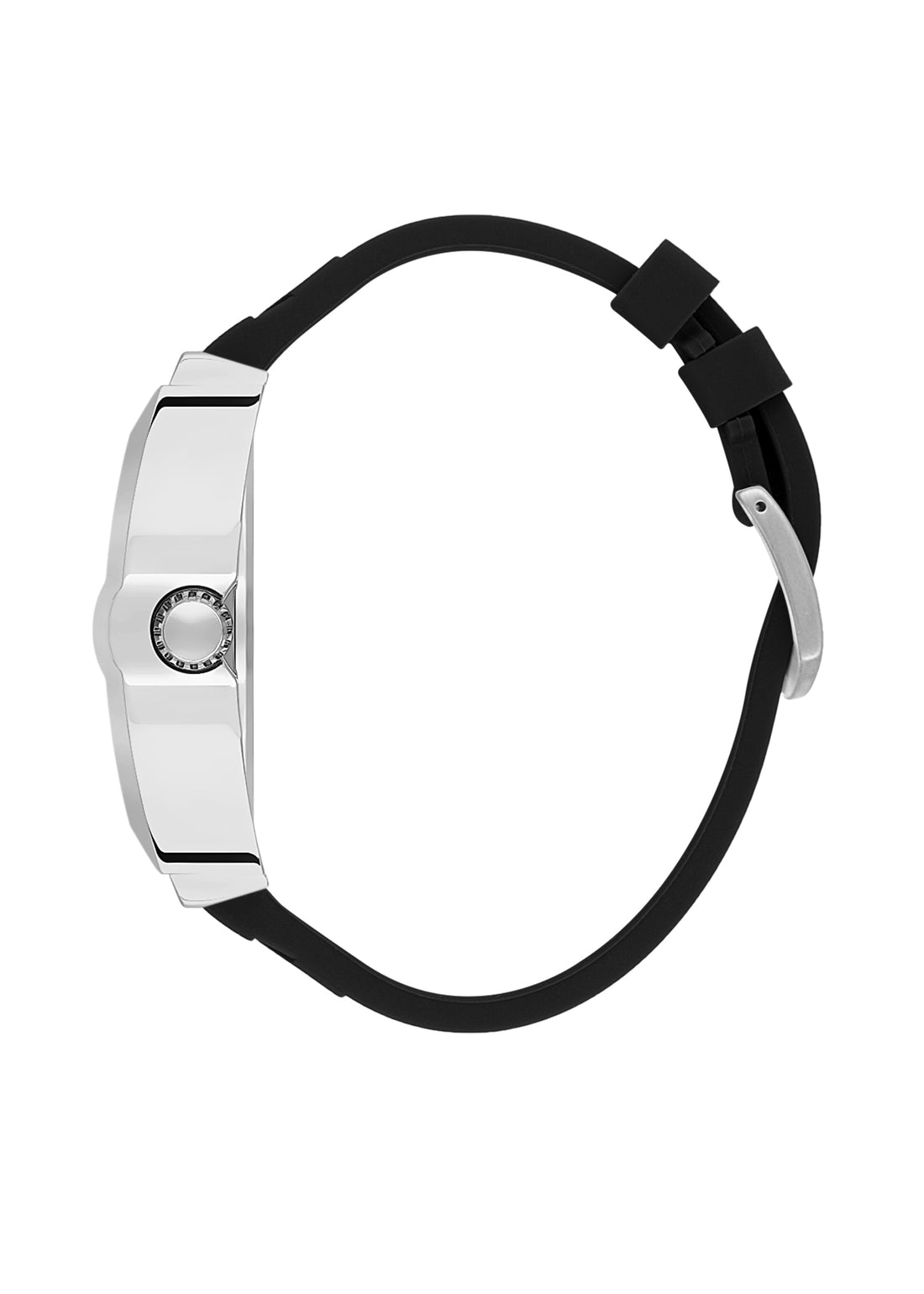 Black Premium Men Watch with Silicone Strap