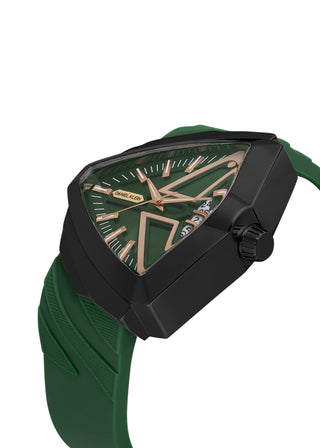 Green Premium Men Watch with Silicone Strap