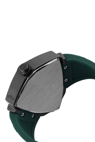 Green Premium Men Watch with Silicone Strap