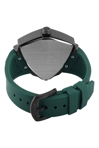 Green Premium Men Watch with Silicone Strap