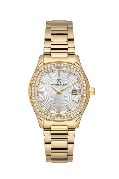 Silver Dial with gold Strap Analog women&