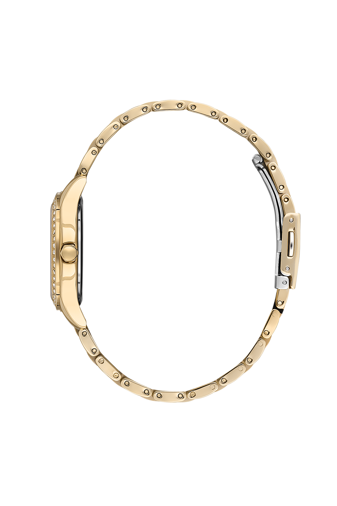 Silver Dial with gold Strap Analog women&
